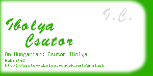 ibolya csutor business card